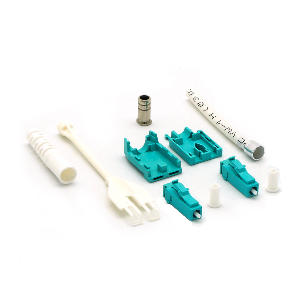 LC/UPC OM3 Multimode Duplex Uniboot Pull Push Tab Connector 3.0mm Aqua- (10pack) LC/UPC OM3 Multimode Duplex Uniboot Pull Push Tab Connector 3.0mm Aqua- (10pack)